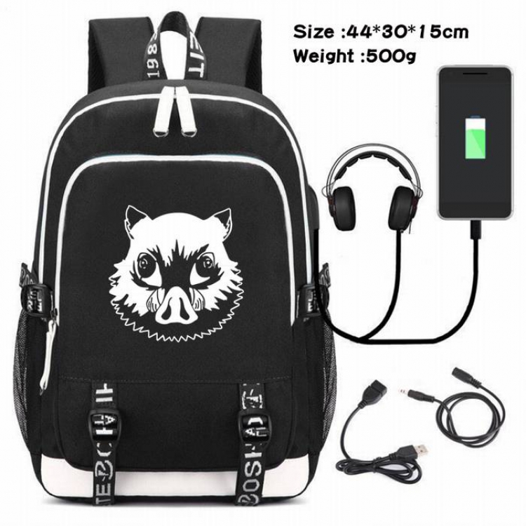 Demon Slayer Kimets-121 Anime USB Charging Backpack Data Cable Backpack