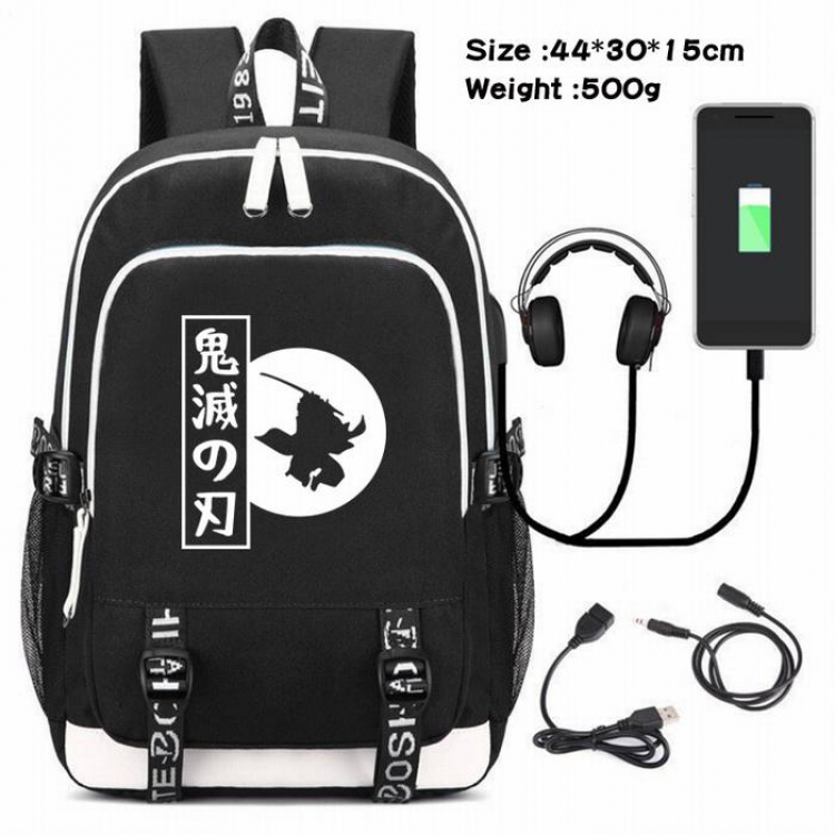Demon Slayer Kimets-123 Anime USB Charging Backpack Data Cable Backpack