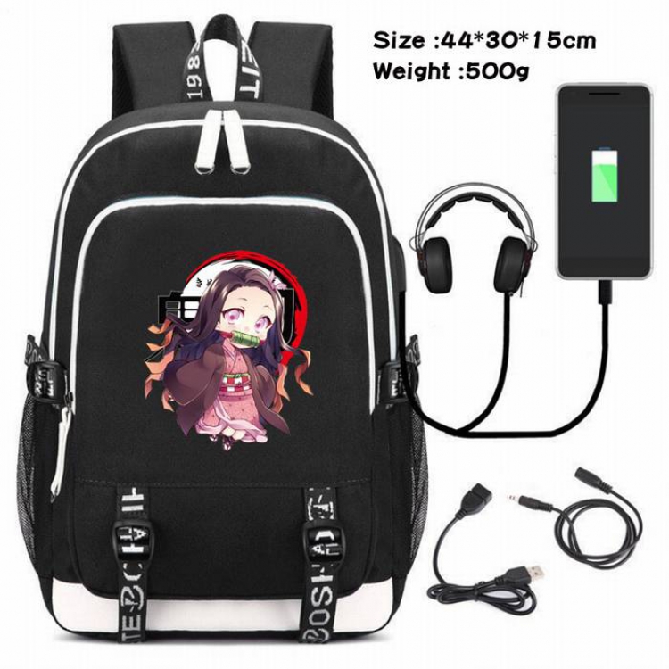 Demon Slayer Kimets-131 Anime USB Charging Backpack Data Cable Backpack