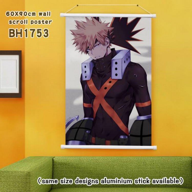 My Hero Academia White Plastic rod Cloth painting Wall Scroll 60X90CM BH1753