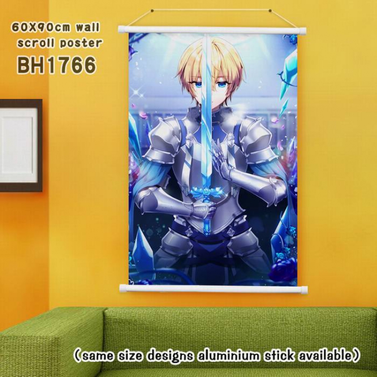 Sword Art Online White Plastic rod Cloth painting Wall Scroll 60X90CM BH1766