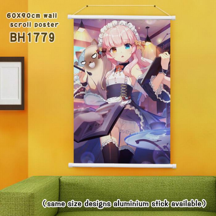 White Plastic rod Cloth painting Wall Scroll 60X90CM BH1779