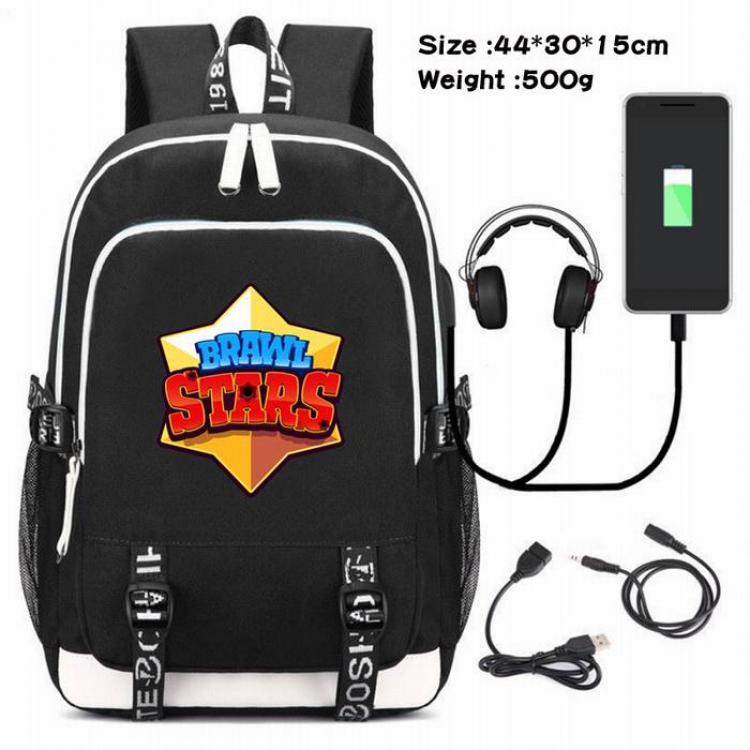 Brawl Stars-161 Anime USB Charging Backpack Data Cable Backpack