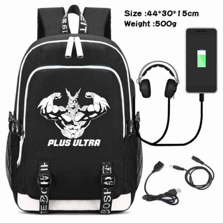 My Hero Academia-206 Anime USB Charging Backpack Data Cable Backpack