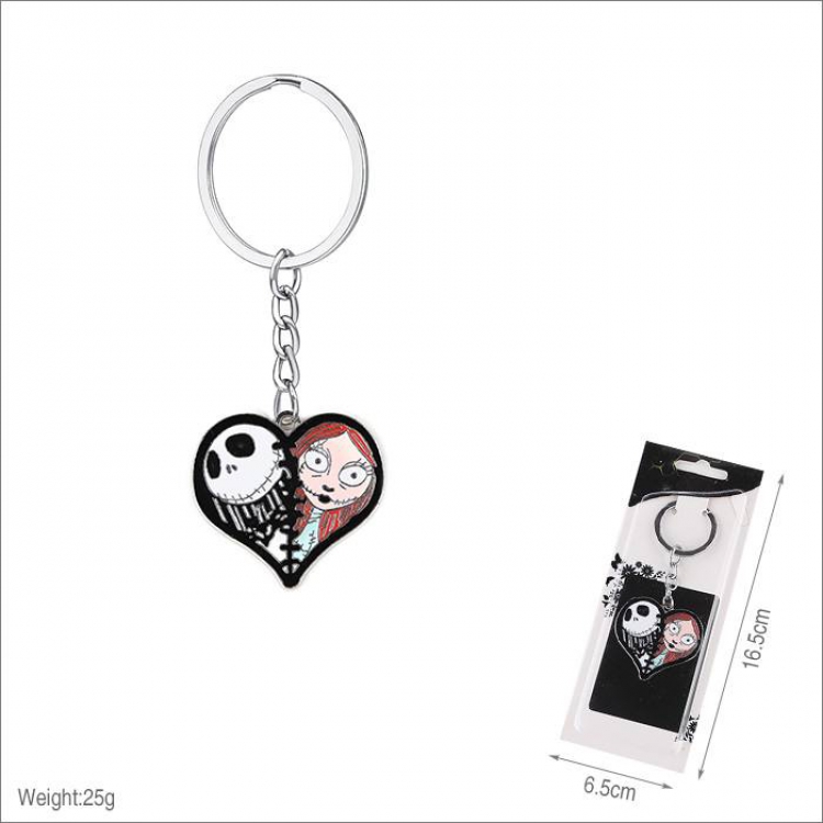 Halloween human skeleton and Mummy Heart-shaped Keychain pendant