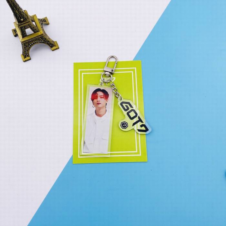 Got7 Jb Transparent Acrylic Keychain Pendant 75X100MM 20G price for 5 pcs