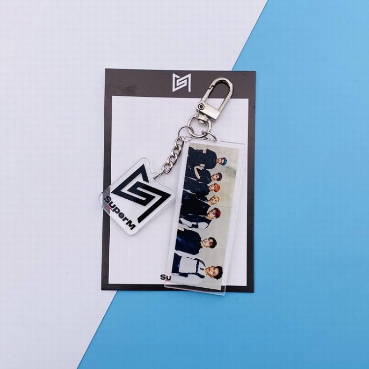 Super M Official concert  Same paragraph Keychain pendant 7.5X11CM 20G price for 5 pcs