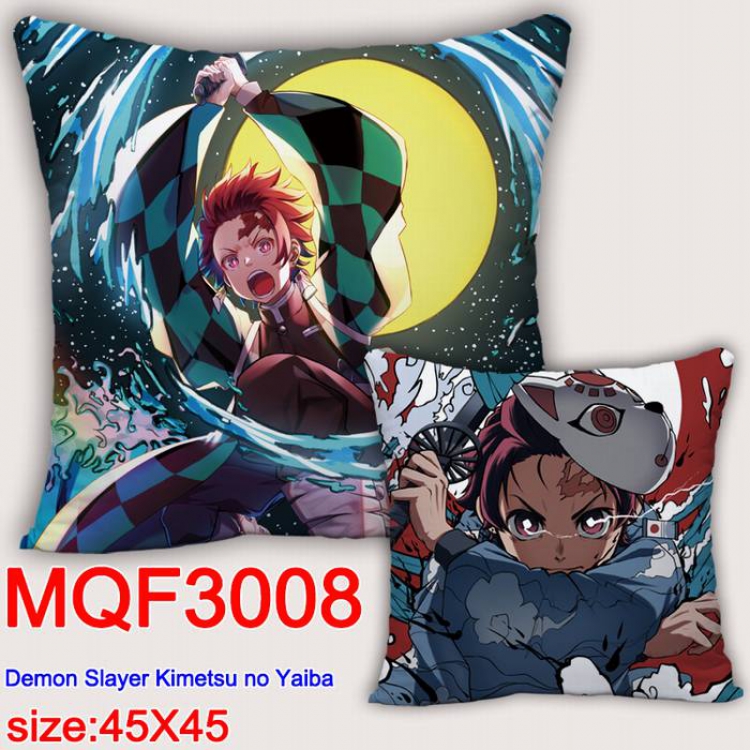 Demon Slayer Kimets Double-sided full color pillow dragon ball 45X45CM MQF 3008