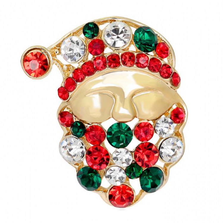 Christmas series Santa Claus Badge badge brooch 2.6X3.1CM 10G price for 6 pcs