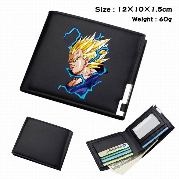 Dragon Ball-231 Black Anime Short Folding Leather Wallet 12X10X1.5CM 60G