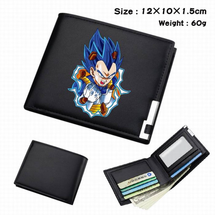 Dragon Ball-229 Black Anime Short Folding Leather Wallet 12X10X1.5CM 60G