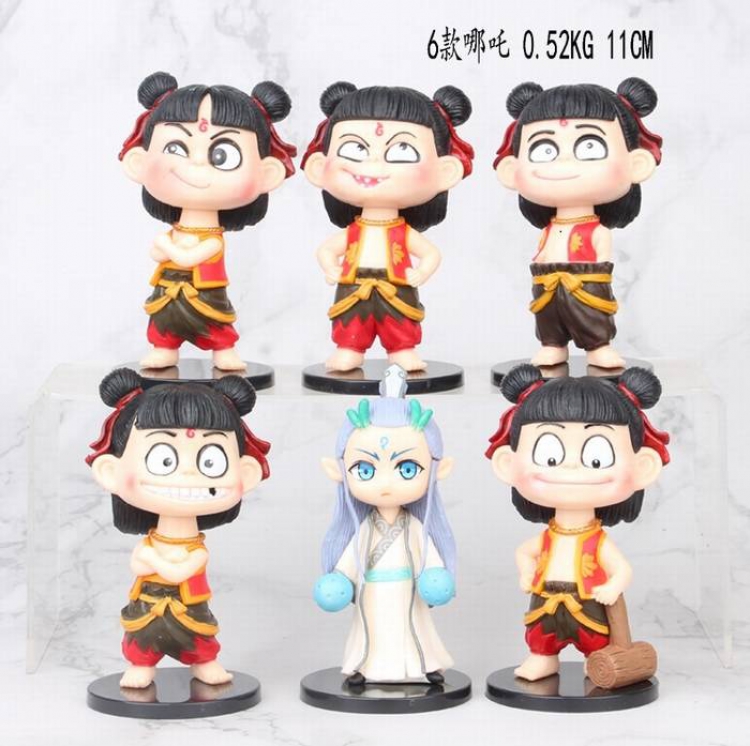 Ne Zha a set of six Bagged Figure Decoration Model 11CM 0.52KG Style A