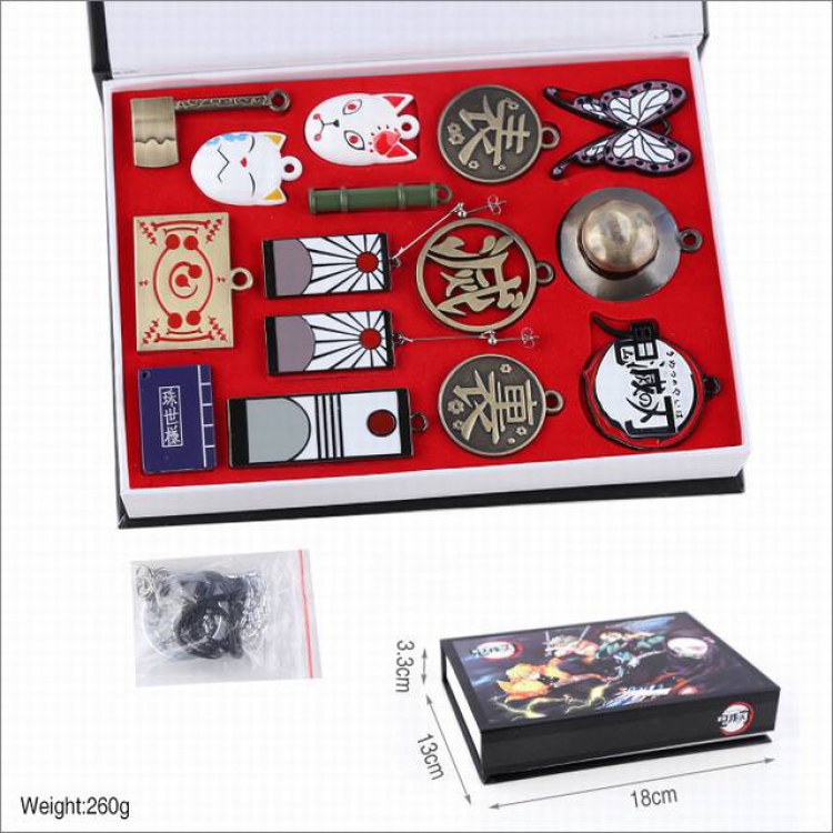 Demon Slayer Kimets Boxed Necklace pendant key ring pendant a box of 15