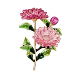 Daisy Pink Badge badge brooch ...