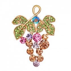 Diamond-studded grape Badge ba...