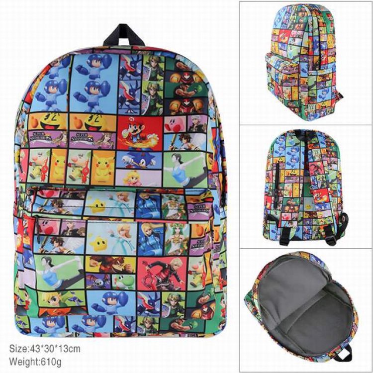 Nintendo Cotton imitation nylon composite Waterproof fabric backpack Style C