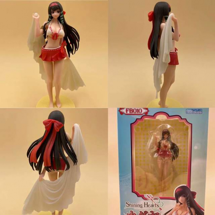 Shining Heart swimsuit Boxed Figure Decoration Model 20CM 212G Color box size:13X16X22CM a box of 70