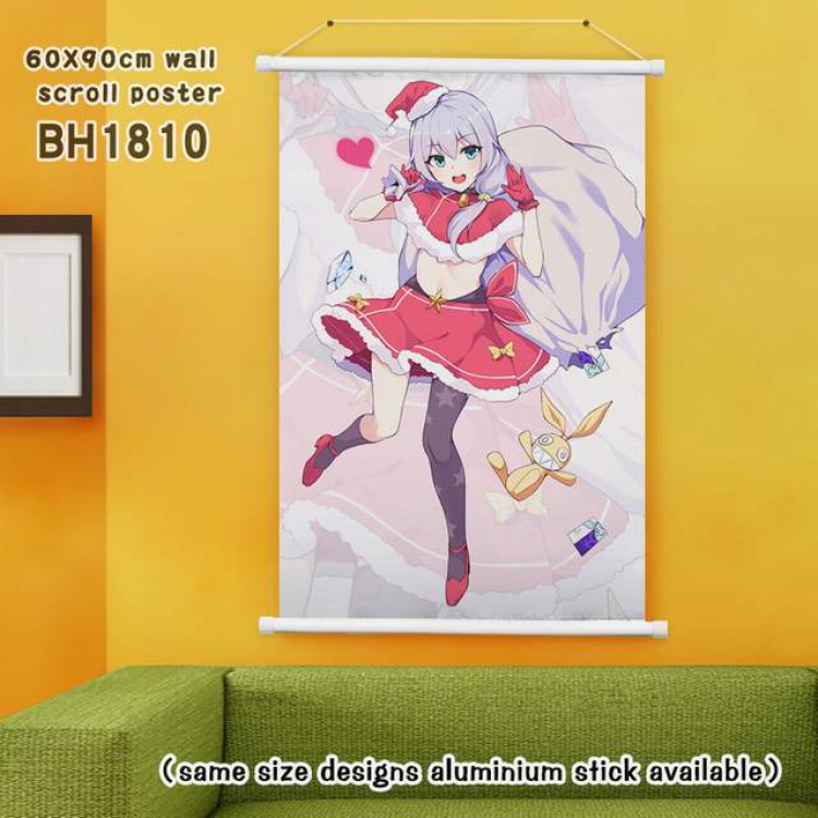 MmiHoYo White Plastic rod Cloth painting Wall Scroll 60X90CM BH1810