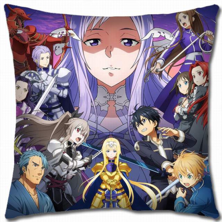 Sword Art Online Double-sided full color pillow cushion 45X45CM-d5-387 NO FILLING