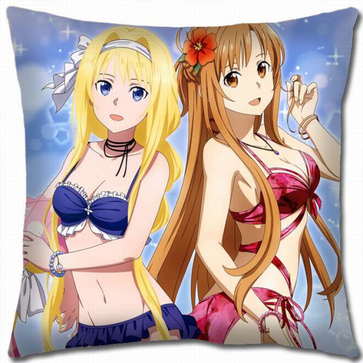 Sword Art Online Double-sided full color pillow cushion 45X45CM-d5-374 NO FILLING
