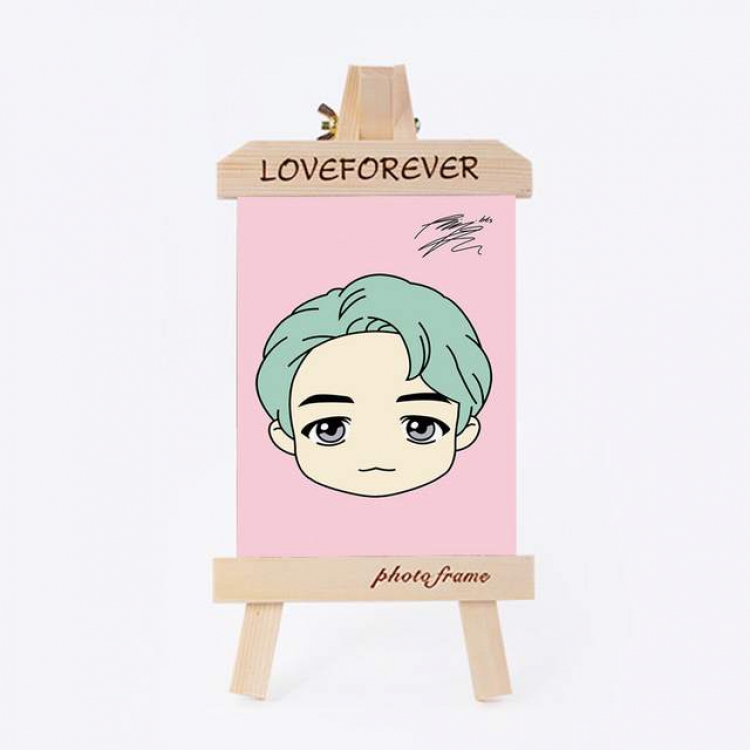 BTS RM Q version solid wood frame creative easel 6 inches a set price for 5 pcs