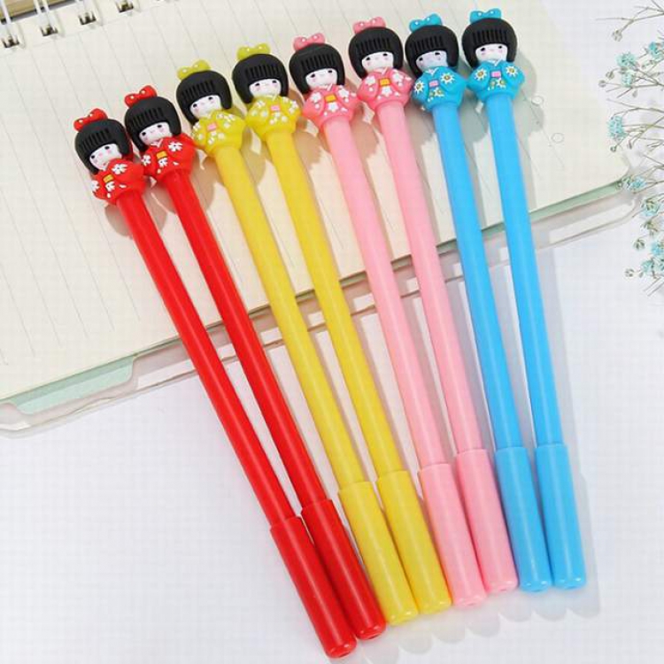 Cartoon Cute kimono girl 0.5MM Black Gel pen 0.5MM price for 50 pcs 