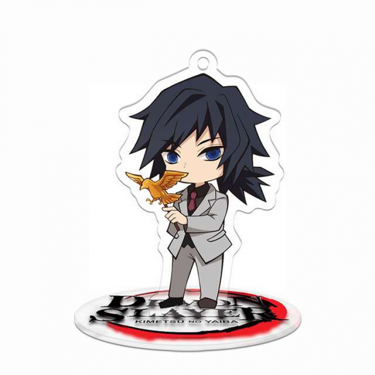 Demon Slayer Kimets Tomioka Giyuu Q version soma Small Standing Plates Acrylic keychain pendant 8-9CM