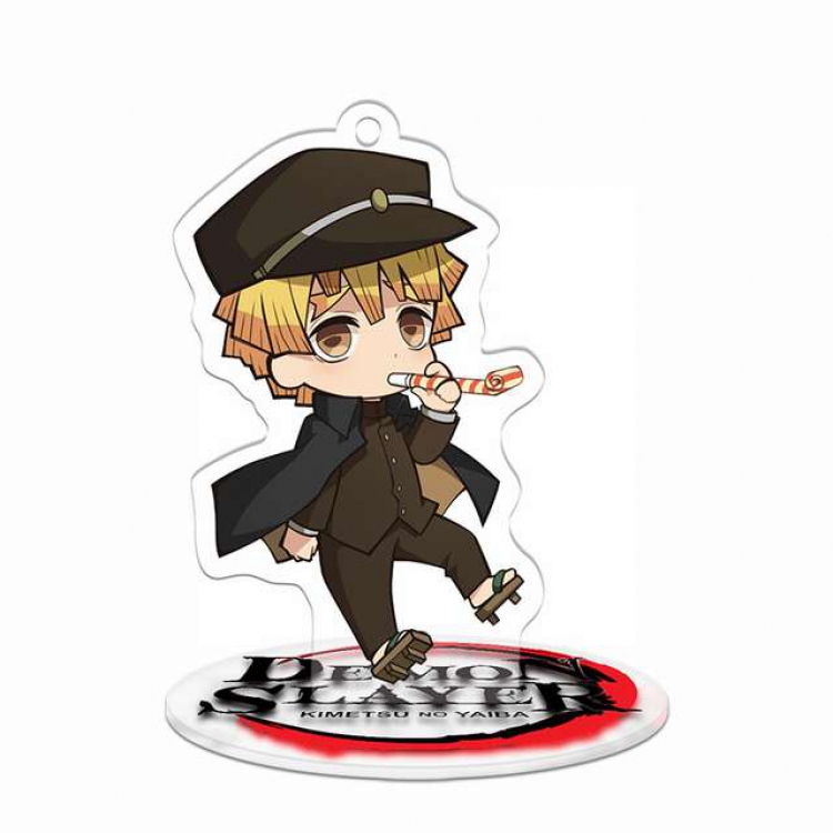 Demon Slayer Kimets Agatsuma Zenitsu Q version soma Small Standing Plates Acrylic keychain pendant 8-9CM