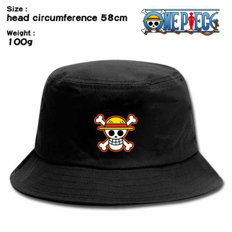 One Piece Luffy Anime silkscreen canvas fisherman hat