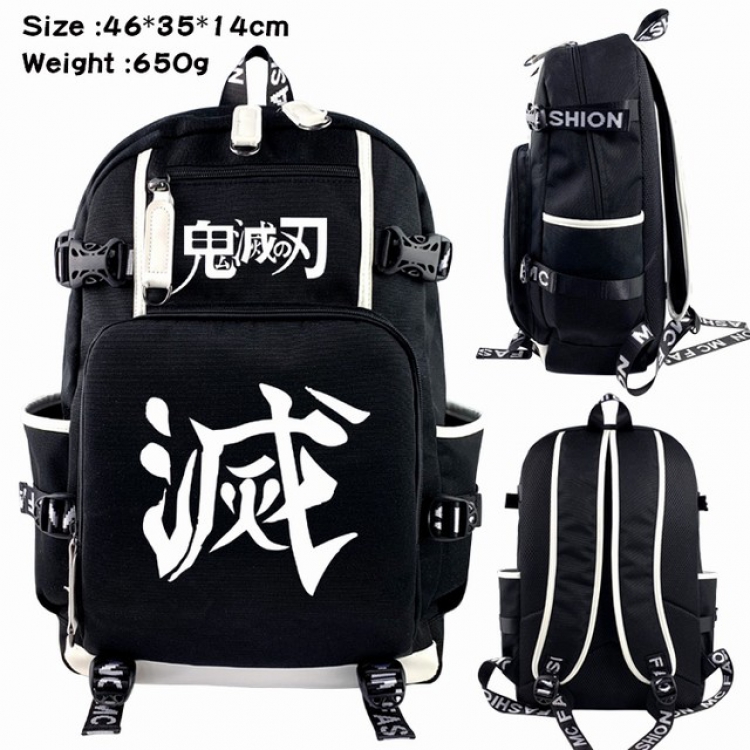 Demon Slayer Kimets Anime Backpack schoolbag 46X35X14CM 650G
