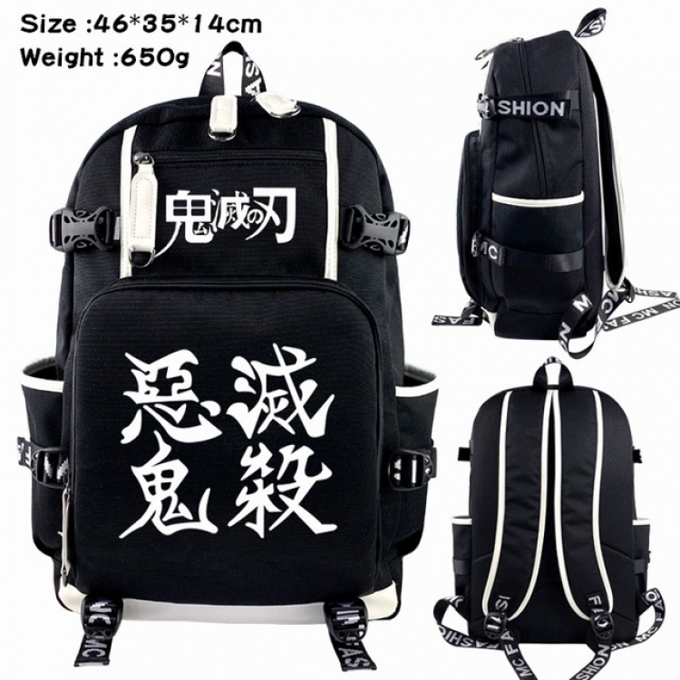 Demon Slayer Kimets Anime Backpack schoolbag 46X35X14CM 650G