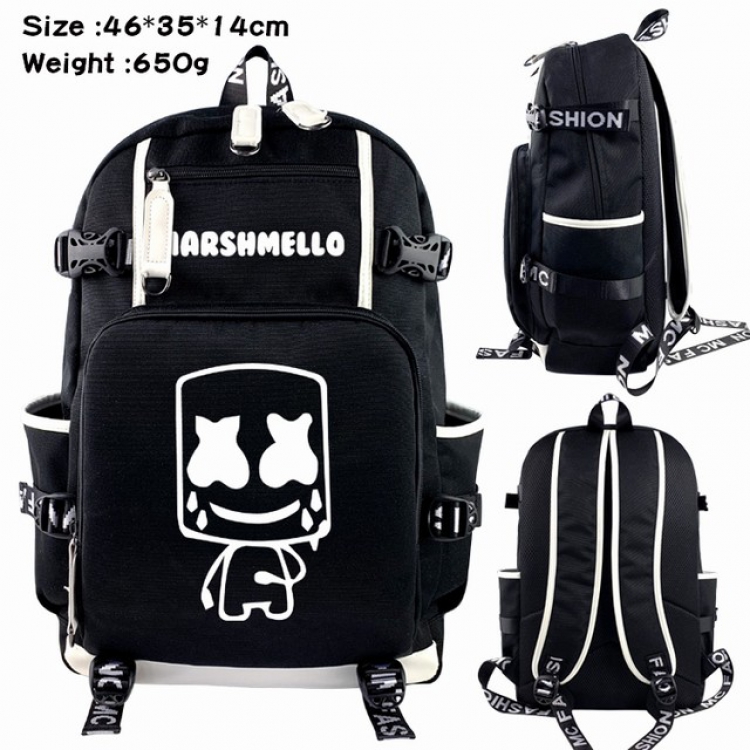 Marshmello Anime Backpack schoolbag 46X35X14CM 650G