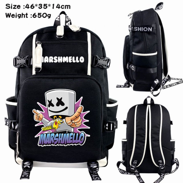 Marshmello Anime Backpack schoolbag 46X35X14CM 650G
