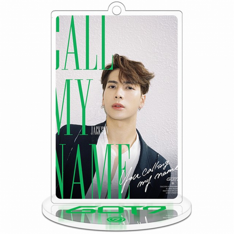 Got7 Jackson  Rectangular Small Standing Plates acrylic keychain pendant 8-9CM