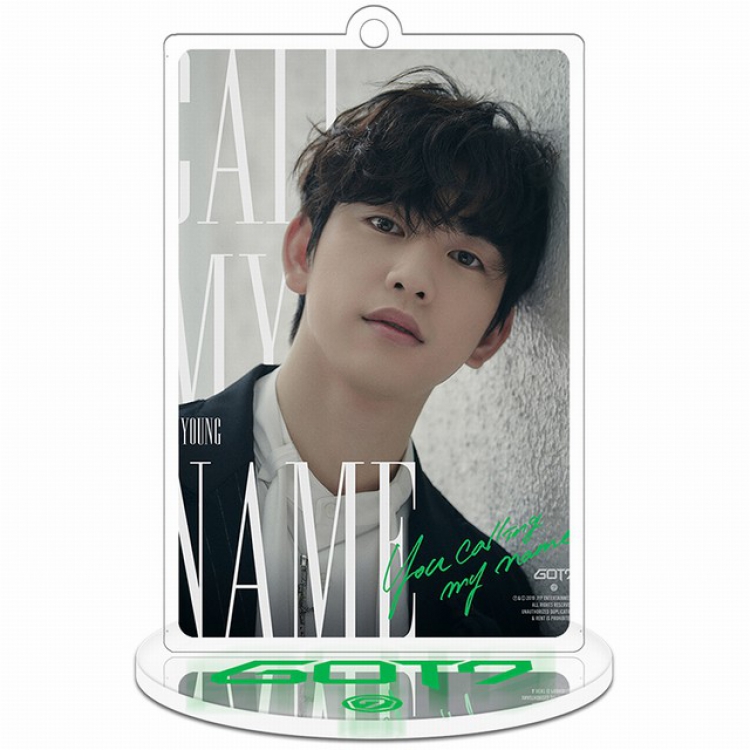 Got7 Jinyoung Rectangular Small Standing Plates acrylic keychain pendant 8-9CM