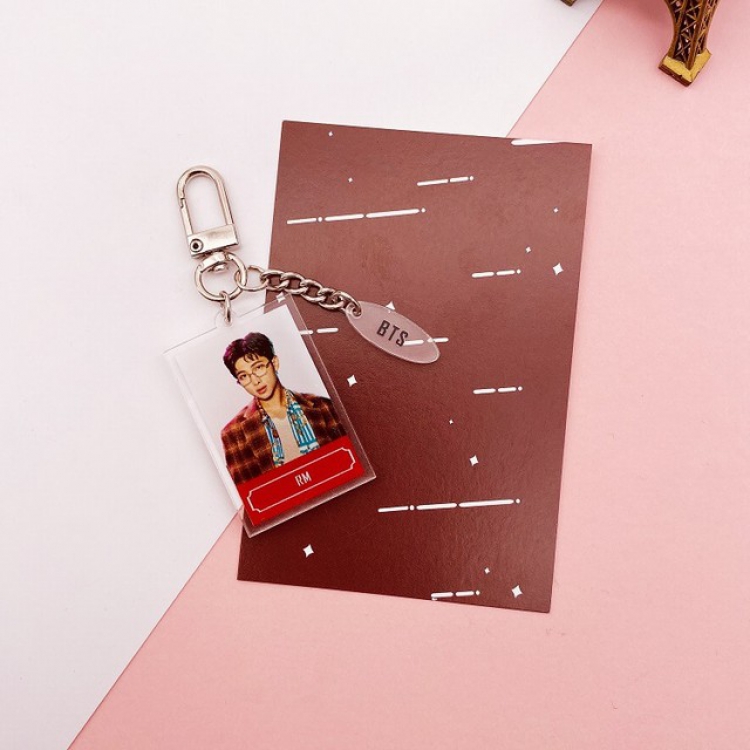 BTS RM Keychain pendant about 7.5X11CM 20G a set price for 5 pcs
