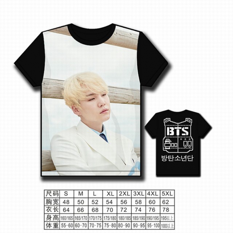 BTS Korean star full color printed short-sleeved T-shirt S M L XL 2XL 3XL 4XL 5XL