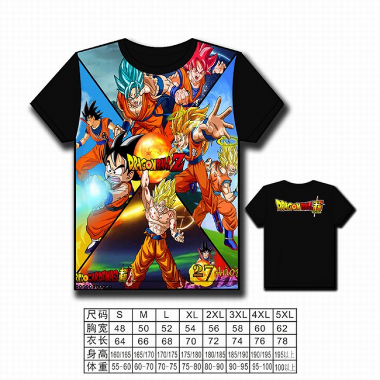 Dragon Ball Full color printed short-sleeved T-shirt S M L XL 2XL 3XL 4XL 5XL