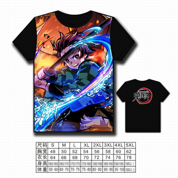 Demon Slayer Kimets Full color printed short-sleeved T-shirt S M L XL 2XL 3XL 4XL 5XL