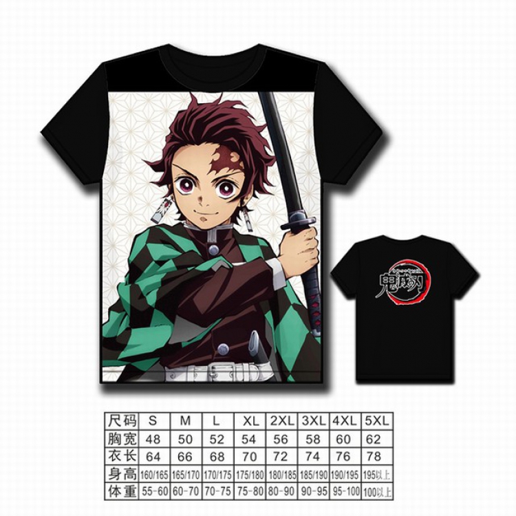 Demon Slayer Kimets Full color printed short-sleeved T-shirt S M L XL 2XL 3XL 4XL 5XL
