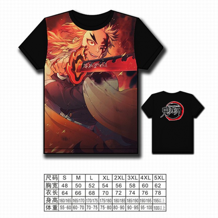 Demon Slayer Kimets Full color printed short-sleeved T-shirt S M L XL 2XL 3XL 4XL 5XL