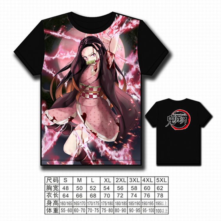 Demon Slayer Kimets Full color printed short-sleeved T-shirt S M L XL 2XL 3XL 4XL 5XL