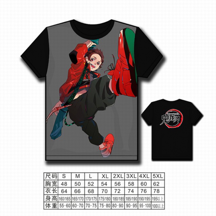 Demon Slayer Kimets Full color printed short-sleeved T-shirt S M L XL 2XL 3XL 4XL 5XL