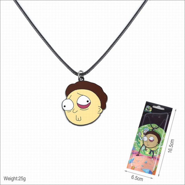 Rick and Morty Necklace pendant 16.5X6.5CM 25G a set price for 5 pcs 