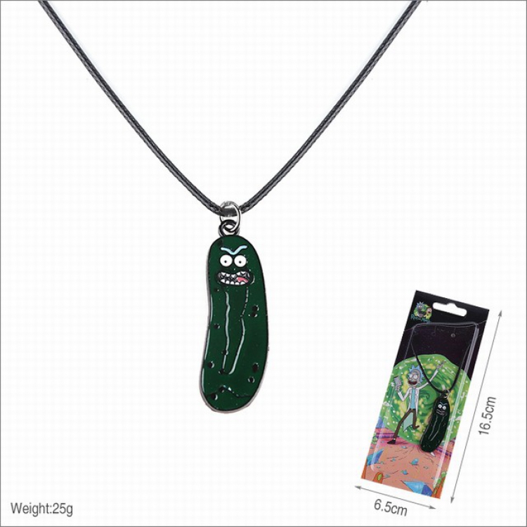  Rick and Morty Necklace pendant 16.5X6.5CM 25G a set price for 5 pcs 