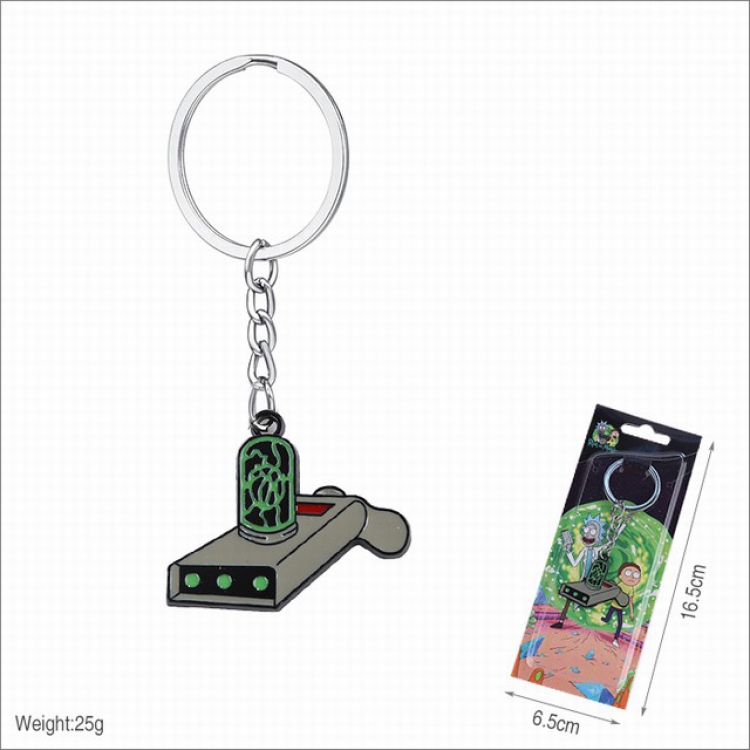  Rick and Morty Keychain pendant 16.5X6.5CM 25G a set price for 5 pcs 