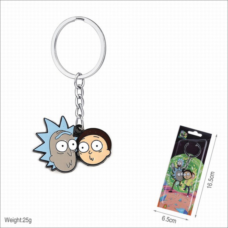  Rick and Morty Keychain pendant 16.5X6.5CM 25G a set price for 5 pcs 