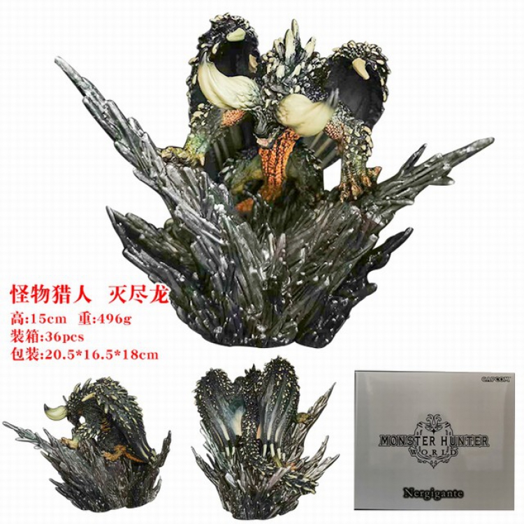Monster Hunter Boxed Figure Decoration Model 15CM 496G Color box size:20.5X16.5X18CM a box of 36