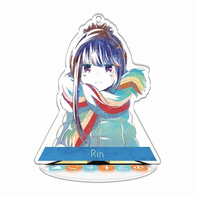 Laid-Back Camp: Room Camp △ Q version soma Small Standing Plates Acrylic keychain pendant 8-9CM