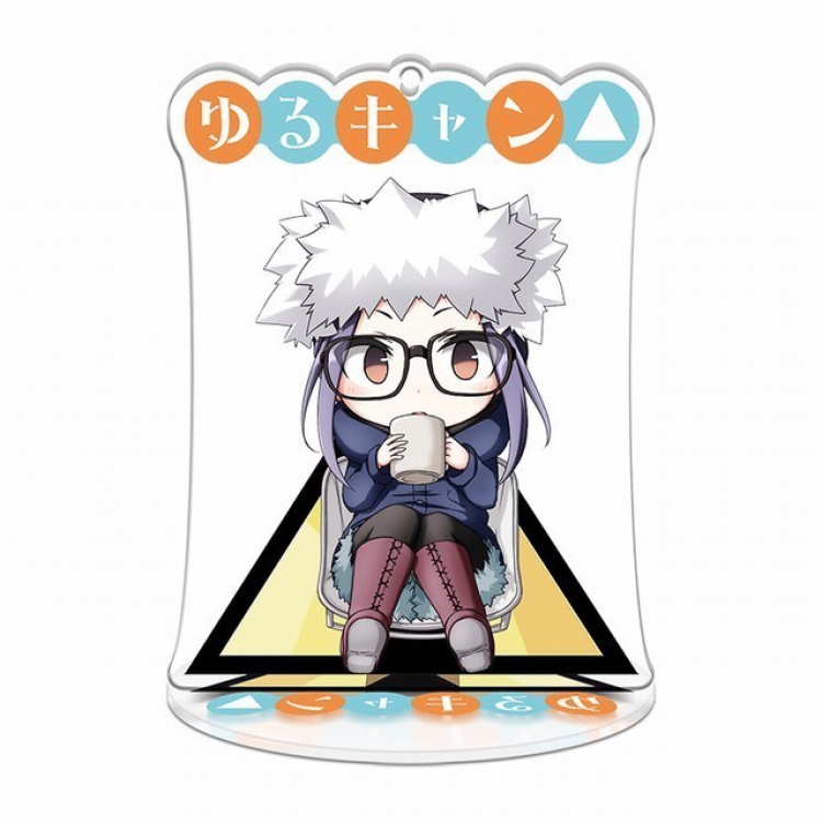 Laid-Back Camp: Room Camp △ Q version soma Small Standing Plates Acrylic keychain pendant 8-9CM